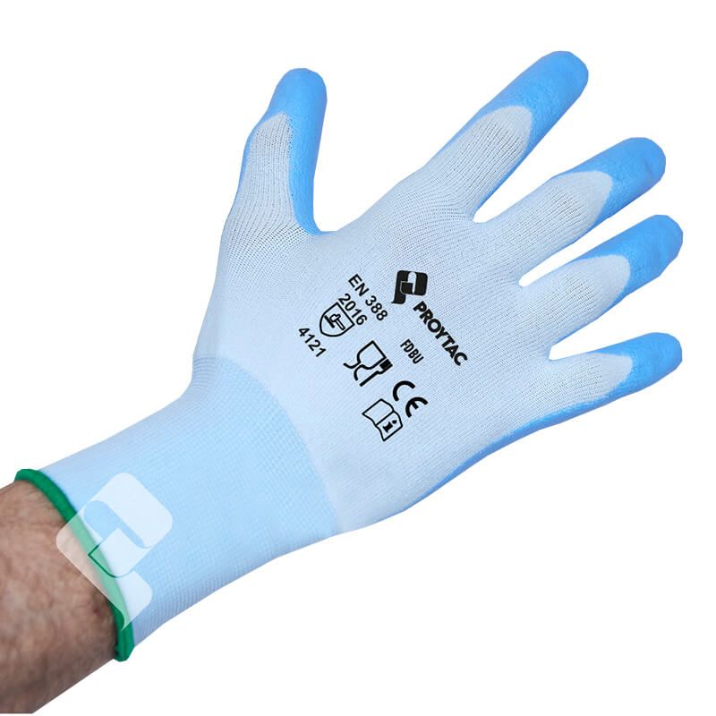 GUANTE POLIESTER PU AZUL