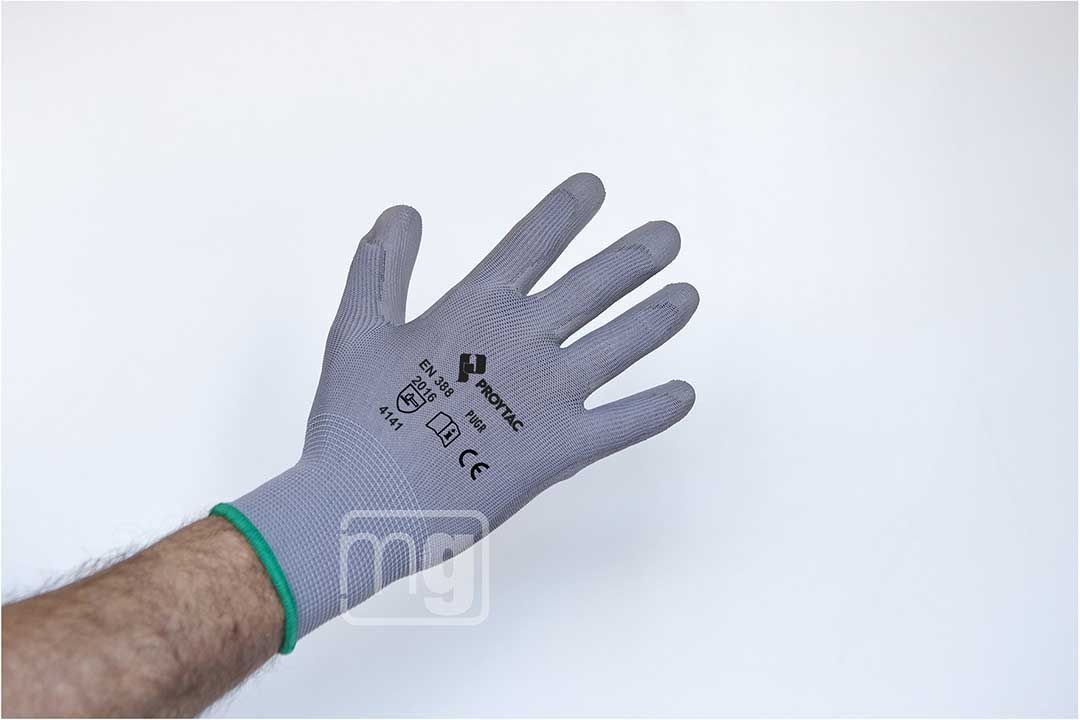 GUANTE POLIESTER PU GRIS