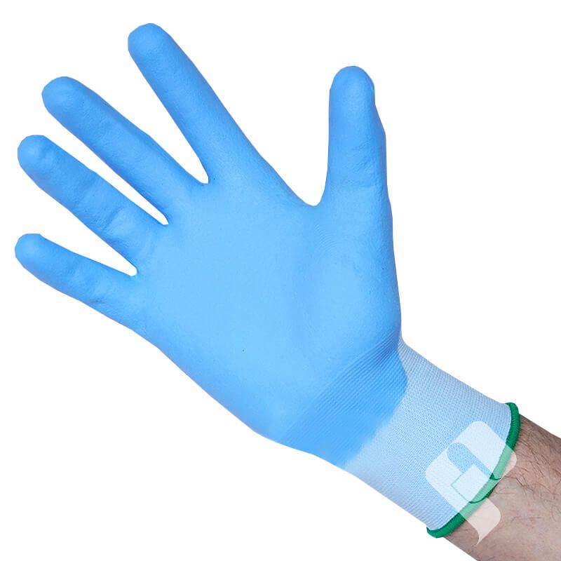 GUANTE POLIESTER PU AZUL